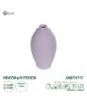GloboStar® Artificial Garden AMETHYST 21267 Διακοσμητικό Κεραμικό Βάζo Μωβ Π8 x Μ8 x Υ14cm